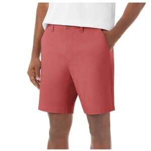Member's Mark Men's Flat Front Twill Short 9" Inseam Size 30 Rustic Red NWT